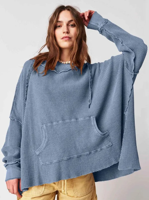 Waffle Knit Oversized Hoodies Sweater sold by CRAVE by Frederick Wilhelm
