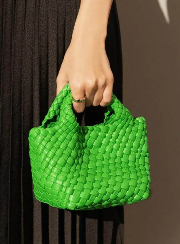 Pu Leather Weave Small Tote Bag sold by CRAVE by Frederick Wilhelm