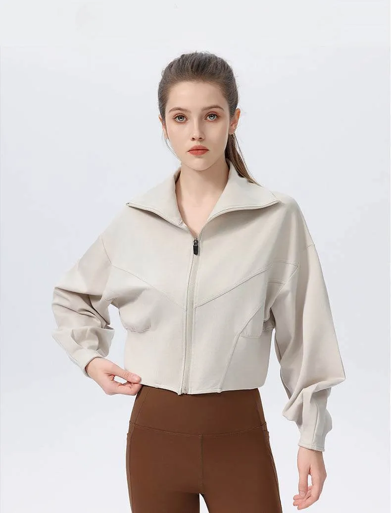 Casual Loose Sports Jacket with High Collar and Zipper sold by CRAVE by Frederick Wilhelm product image thumbnail 3