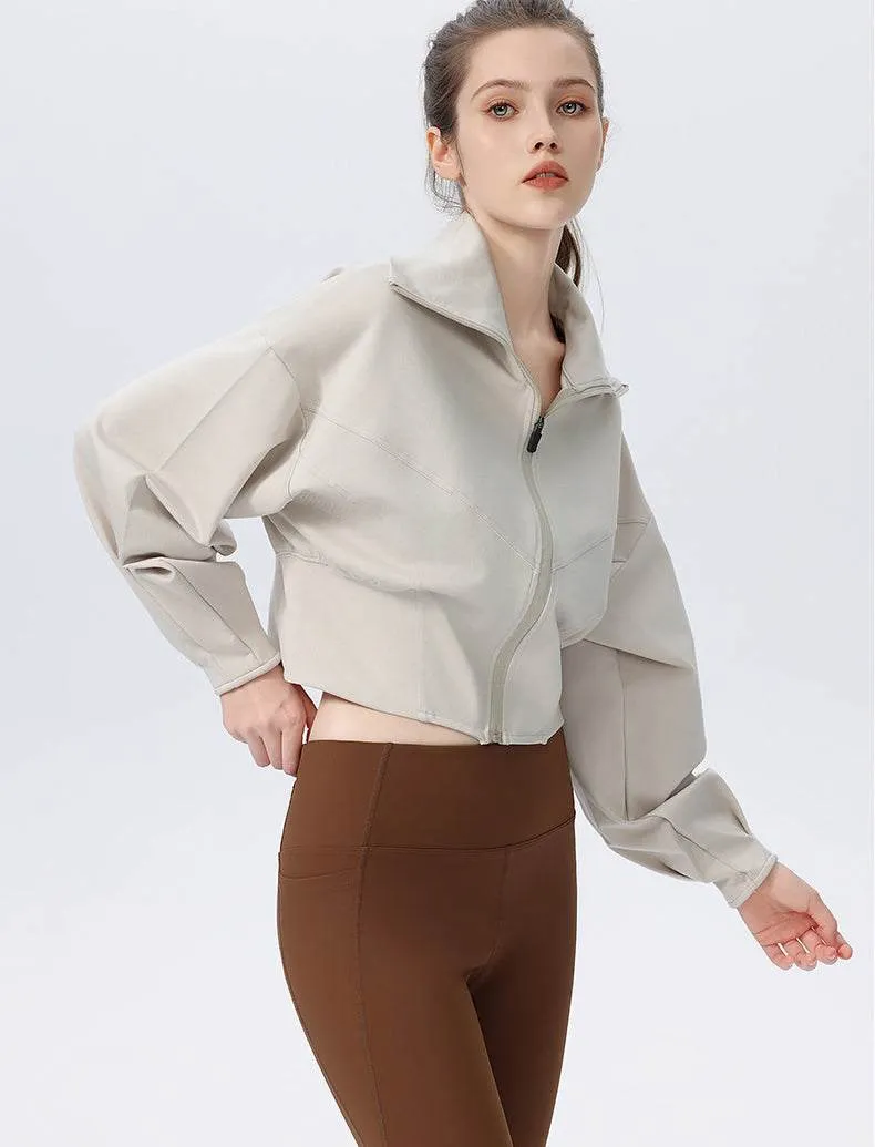 Casual Loose Sports Jacket with High Collar and Zipper sold by CRAVE by Frederick Wilhelm product image thumbnail 5