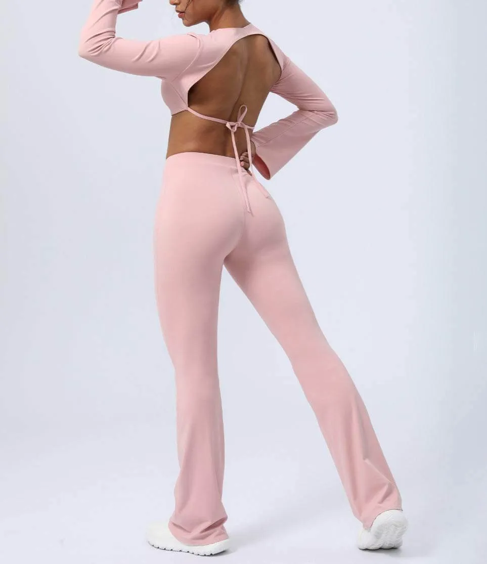 Butt Lifting Flared Leg Workout Pants sold by CRAVE by Frederick Wilhelm product image thumbnail 5