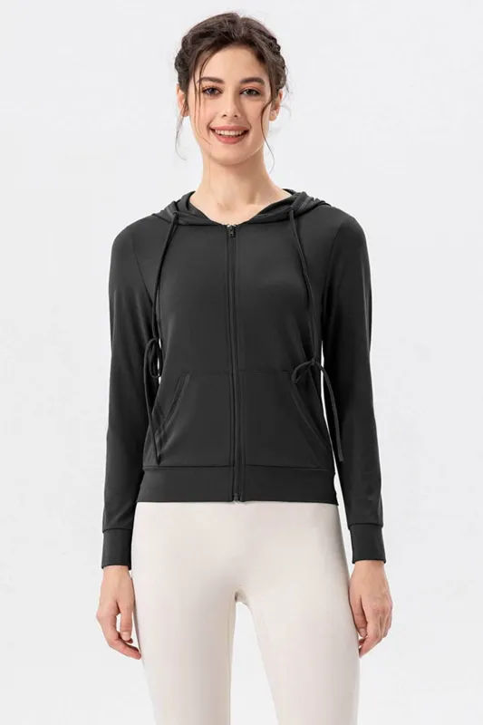 Zip Up Hooded Active Outerwear with Drawstring sold by CRAVE by Frederick Wilhelm