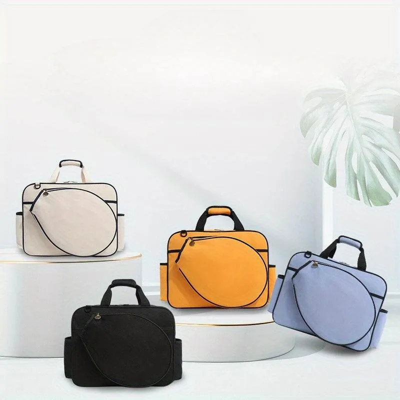 Canvas Tennis Shoulder Bag Pickleball Tote Handbag sold by CRAVE by Frederick Wilhelm product image thumbnail 3