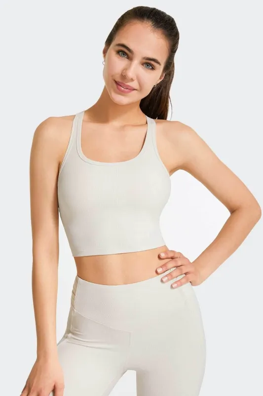 Ribbed Racerback Cropped Tank Tops sold by CRAVE by Frederick Wilhelm