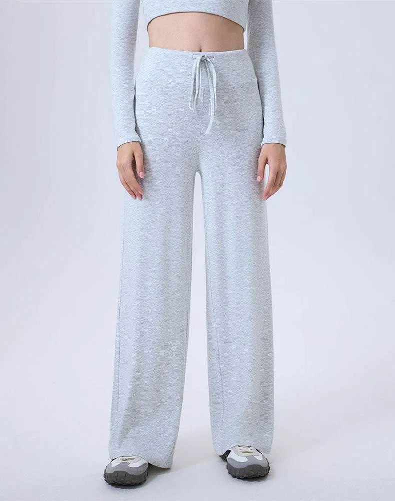 High Waist Wide Leg Pants Lounge Sweatpants with Drawstring sold by CRAVE by Frederick Wilhelm product image thumbnail 5