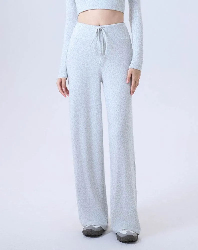 High Waist Wide Leg Pants Lounge Sweatpants with Drawstring sold by CRAVE by Frederick Wilhelm product image thumbnail 4