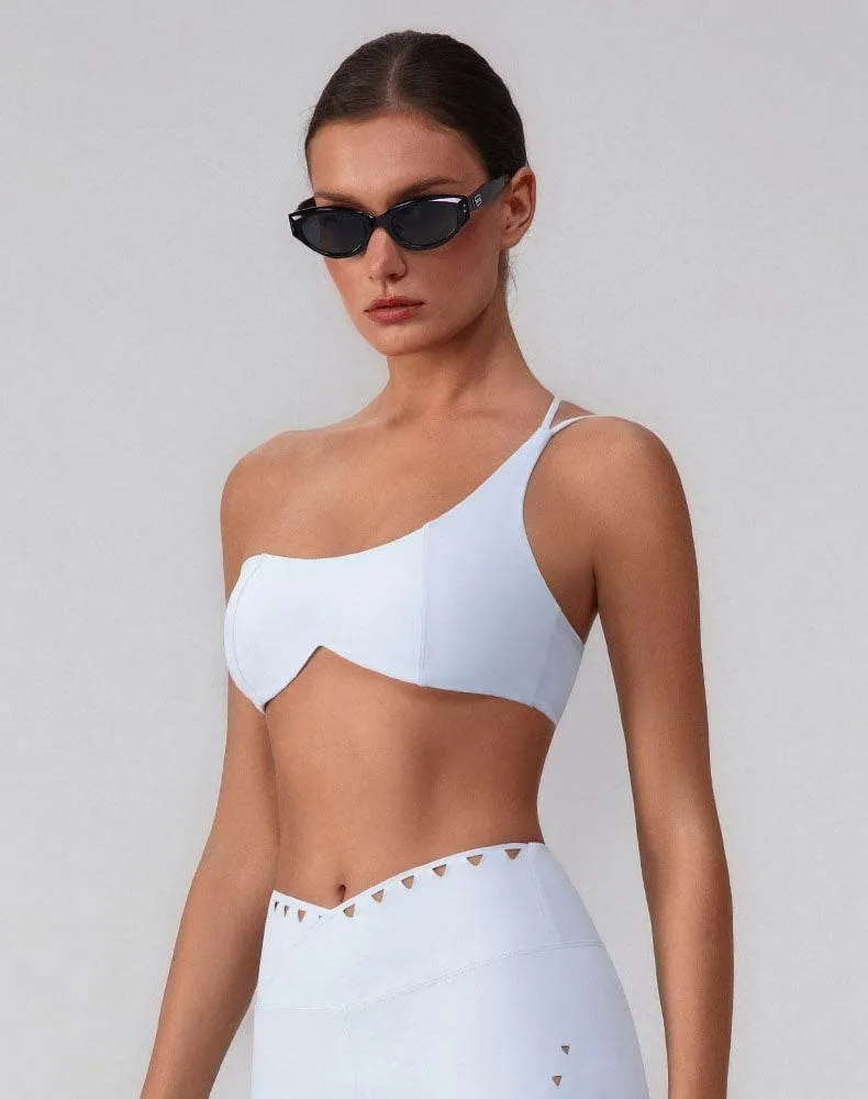 Asymmetric One Shoulder Backless Sports Bra sold by CRAVE by Frederick Wilhelm