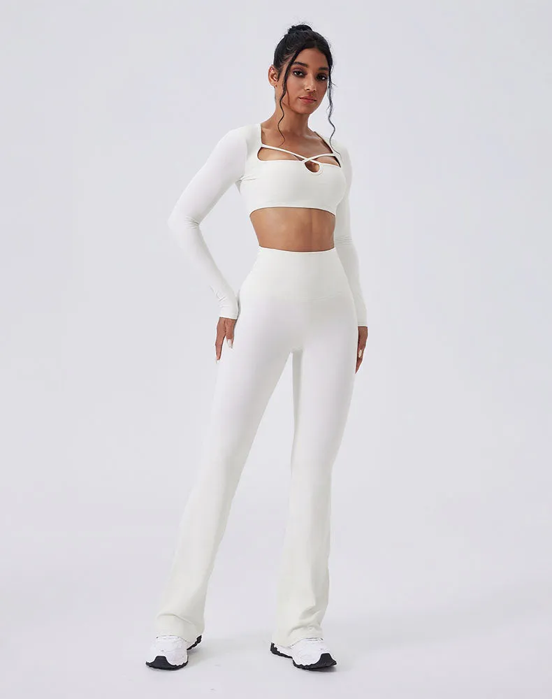 Activewear Set with crisscross thin strap Top and Flare Pant sold by CRAVE by Frederick Wilhelm product image thumbnail 3