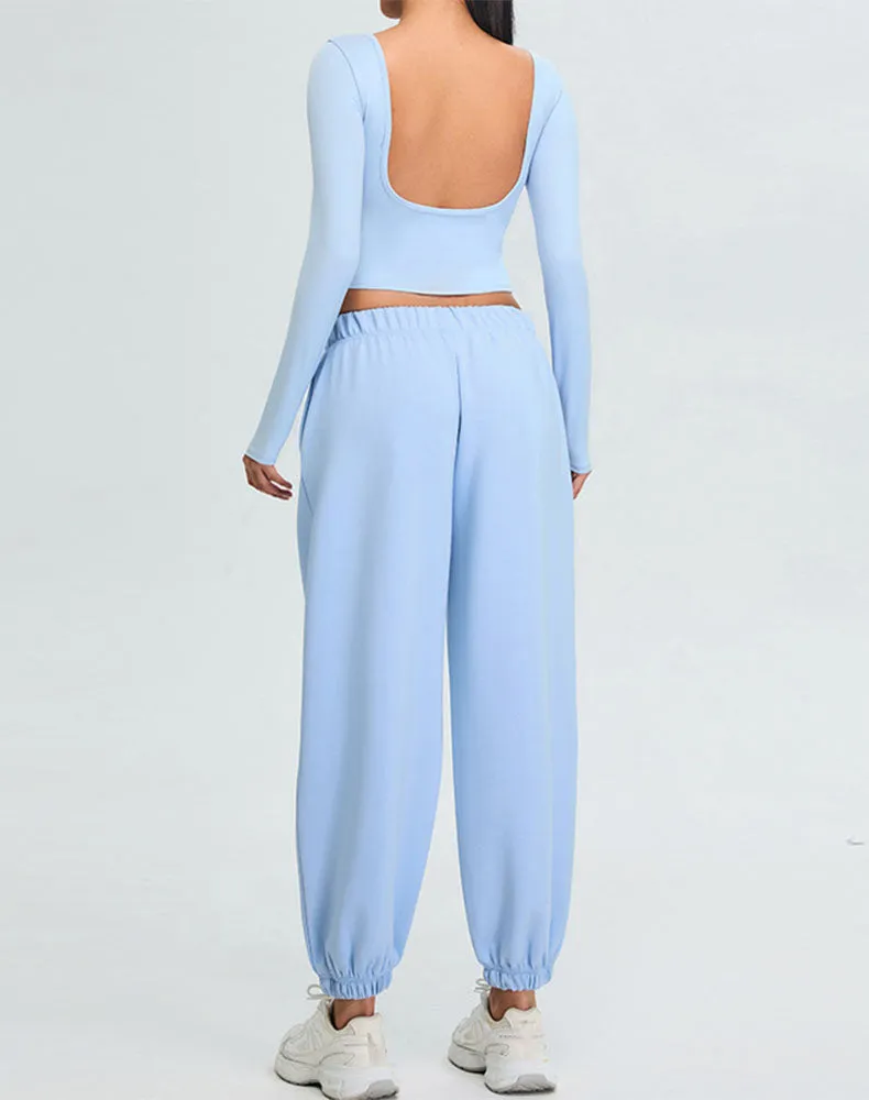 Activewear Set with U-Shaped Back Top and Sweatpant sold by CRAVE by Frederick Wilhelm product image thumbnail 4