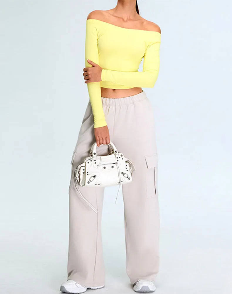 Activewear Set with Off-Shoulder Top and Sweatpant sold by CRAVE by Frederick Wilhelm product image thumbnail 5