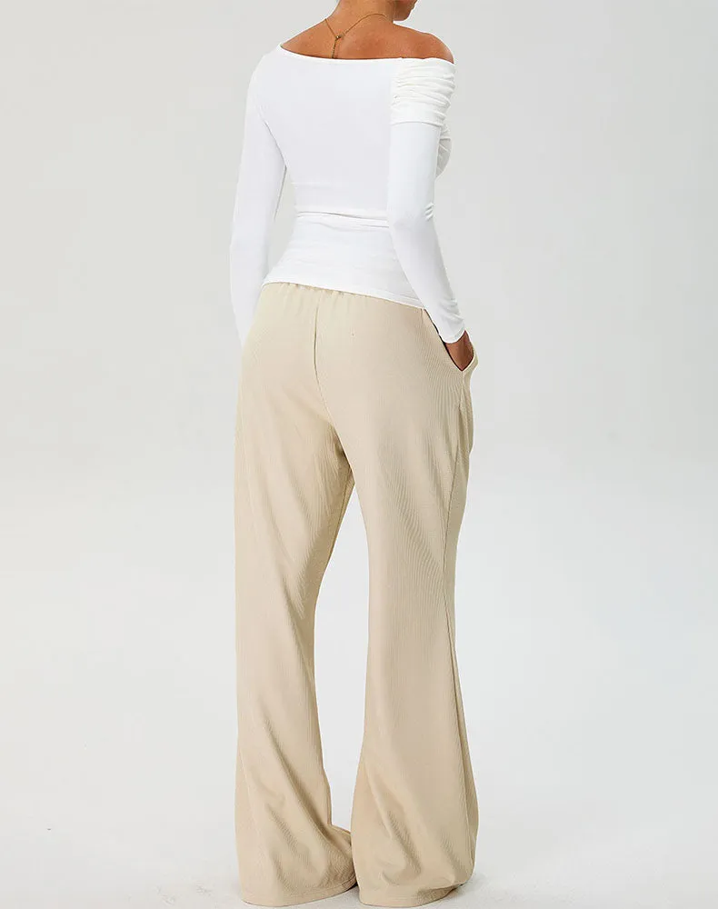 Activewear Set with Asymmetrical Shoulder Top and Sweatpant sold by CRAVE by Frederick Wilhelm product image thumbnail 3