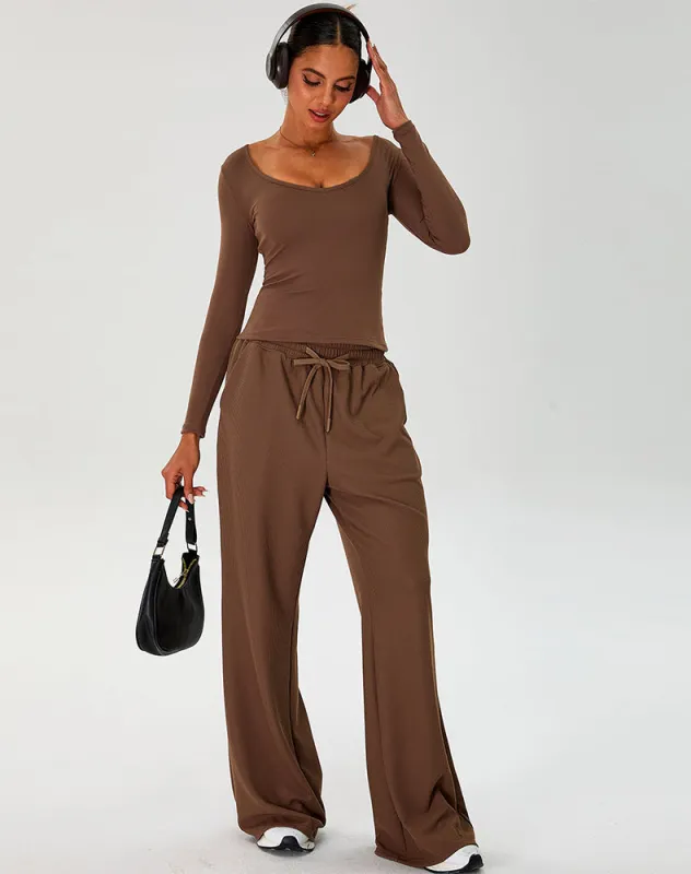 Activewear Set with Curved Neckline Top and Sweatpant sold by CRAVE by Frederick Wilhelm