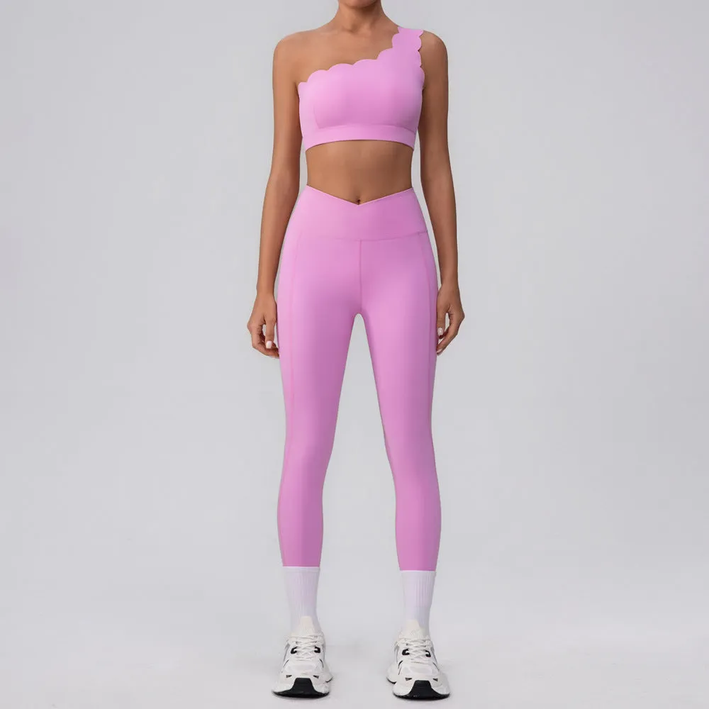 Activewear Sets with One Shoulder Sports Bra and Leggings sold by CRAVE by Frederick Wilhelm product image thumbnail 4