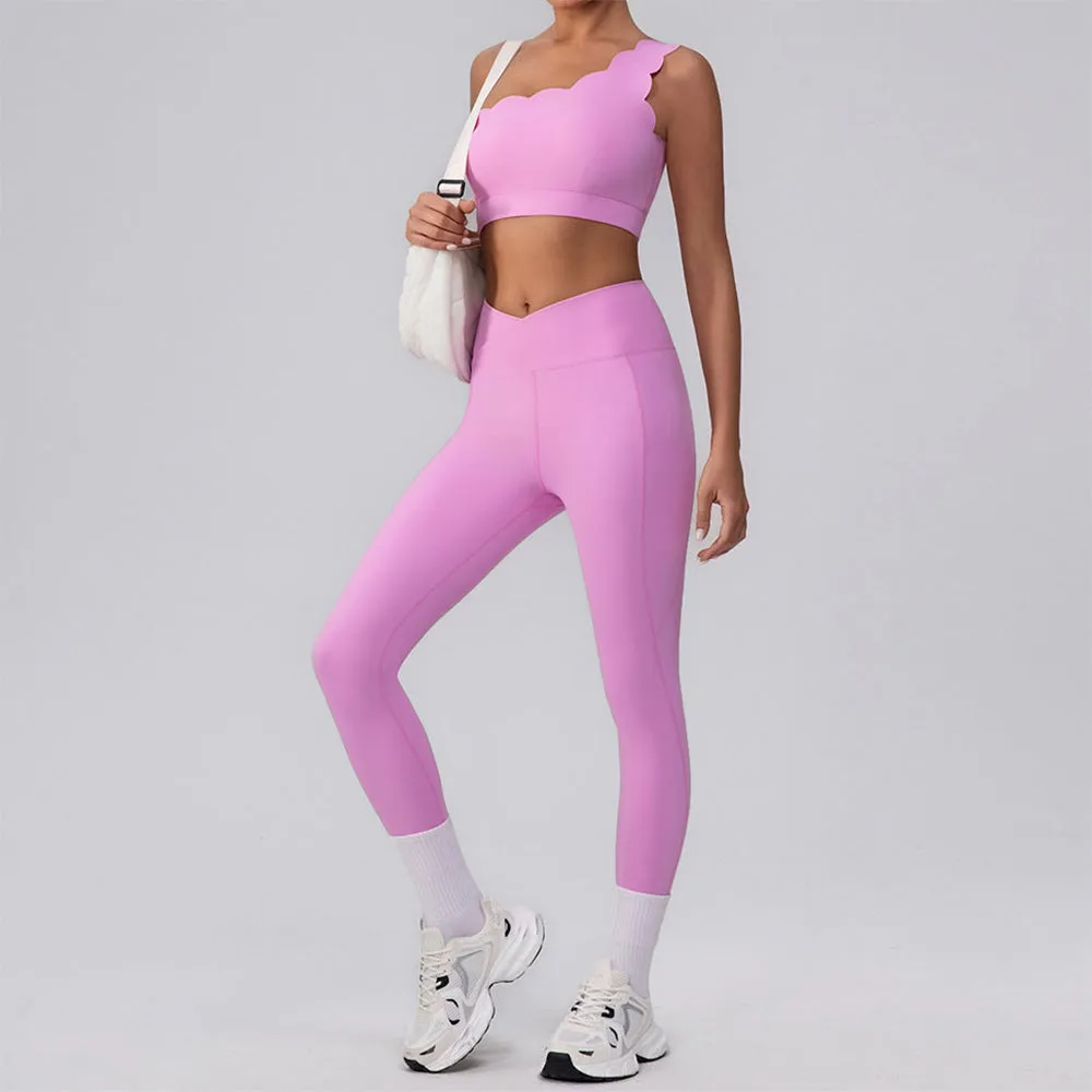 Activewear Sets with One Shoulder Sports Bra and Leggings sold by CRAVE by Frederick Wilhelm product image thumbnail 5