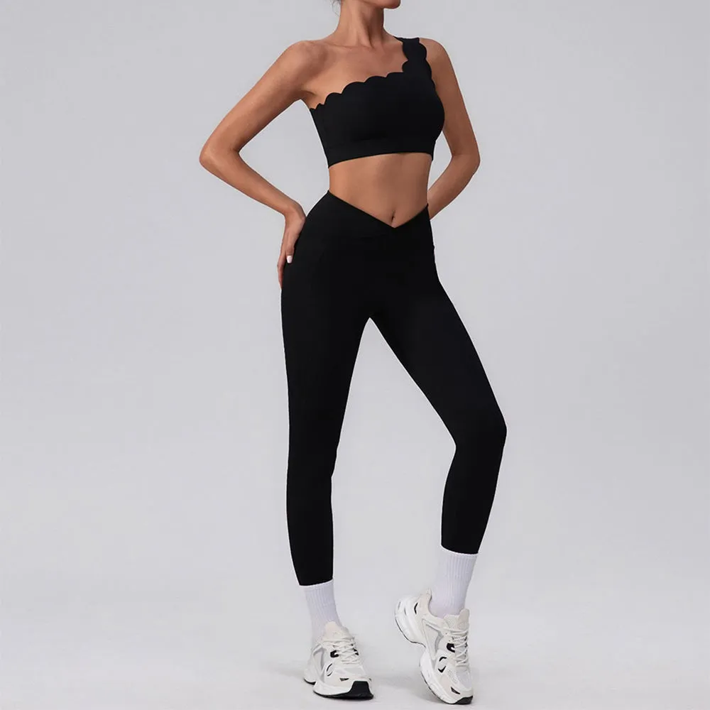 Activewear Sets with One Shoulder Sports Bra and Leggings sold by CRAVE by Frederick Wilhelm product image thumbnail 2
