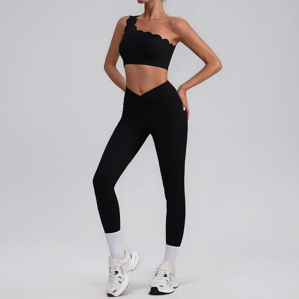 Activewear Sets with One Shoulder Sports Bra and Leggings sold by CRAVE by Frederick Wilhelm
