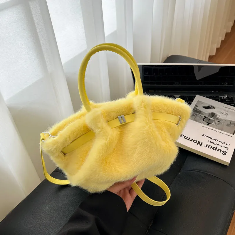 Furry Purse Fluffy Tote Bag Faux Fur Crossbody Handbag sold by CRAVE by Frederick Wilhelm product image thumbnail 3