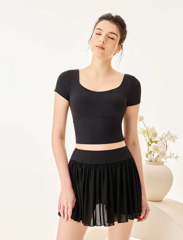 Activewear Set with Short Sleeve Crop T-Shirt and Skirt made by CRAVE by Frederick Wilhelm