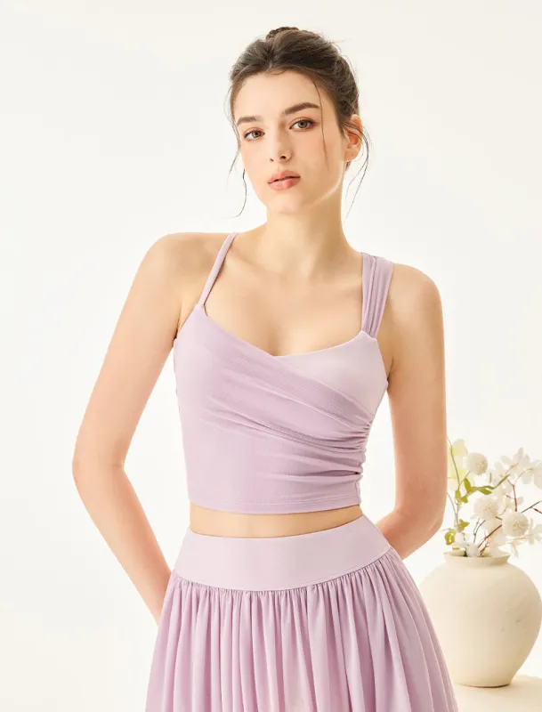 Asymmetrical Shoulder Straps Mesh Tank Top Criss Cross Shirt made by CRAVE by Frederick Wilhelm