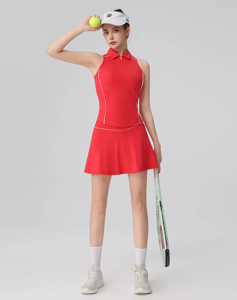 Tennis Sets with Polo Sleeveless Golf Shirt and Skirt sold by CRAVE by Frederick Wilhelm product image thumbnail 3