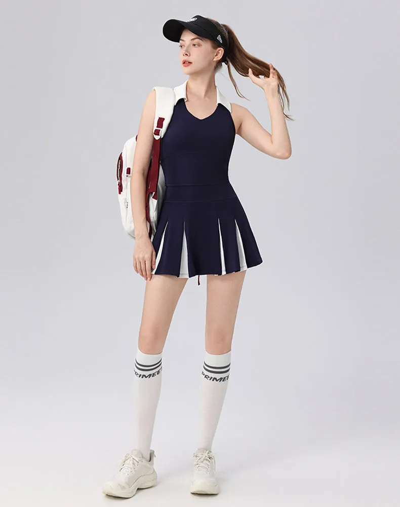 Colorblock Tennis Golf Sets with Polo Collared Top and Skirt sold by CRAVE by Frederick Wilhelm product image thumbnail 4