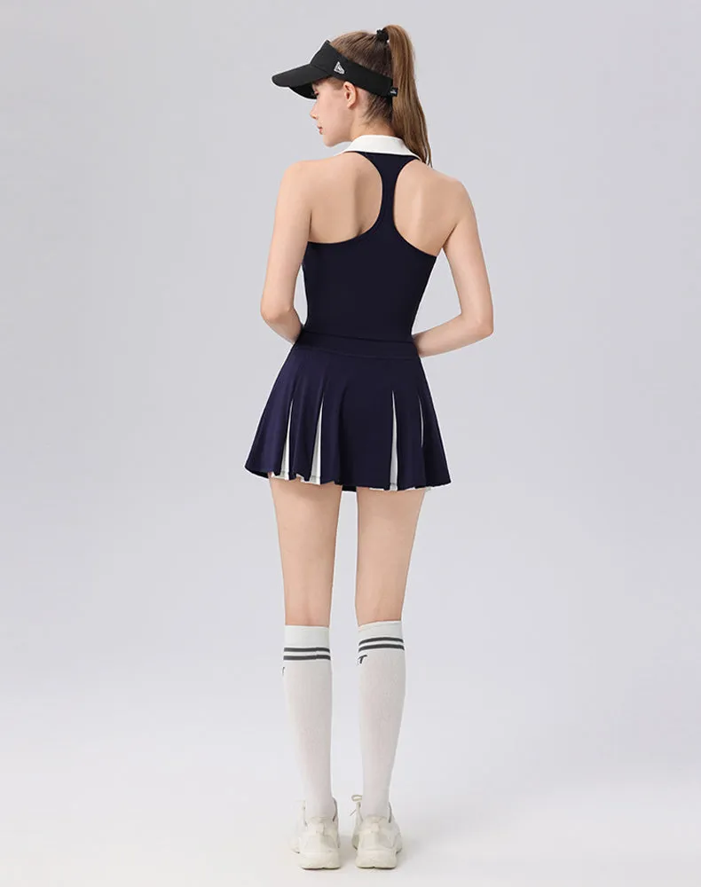 Colorblock Tennis Golf Sets with Polo Collared Top and Skirt sold by CRAVE by Frederick Wilhelm product image thumbnail 5