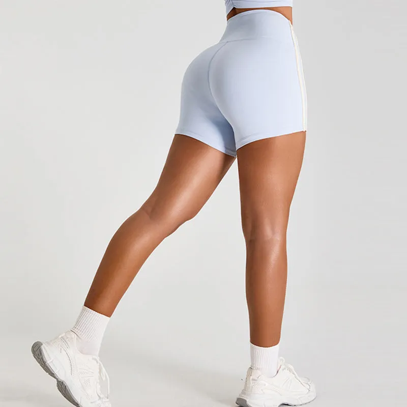 High Waist Workout Biker Shorts Color Block Sport Yoga Short sold by CRAVE by Frederick Wilhelm product image thumbnail 5