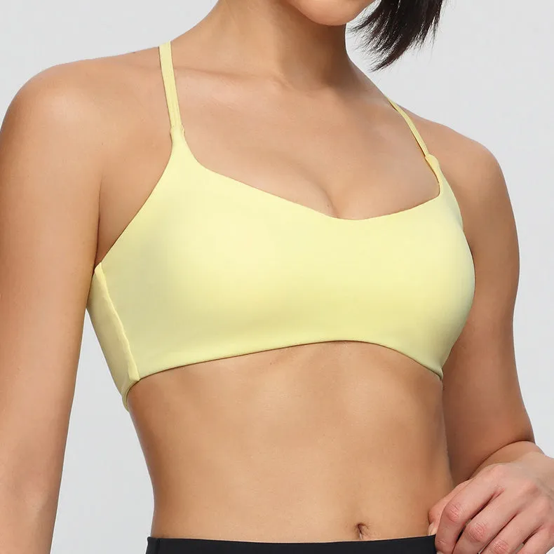 Twist Cross Back Sports Bra Adjustable Thin Straps Yoga Tops sold by CRAVE by Frederick Wilhelm product image thumbnail 4