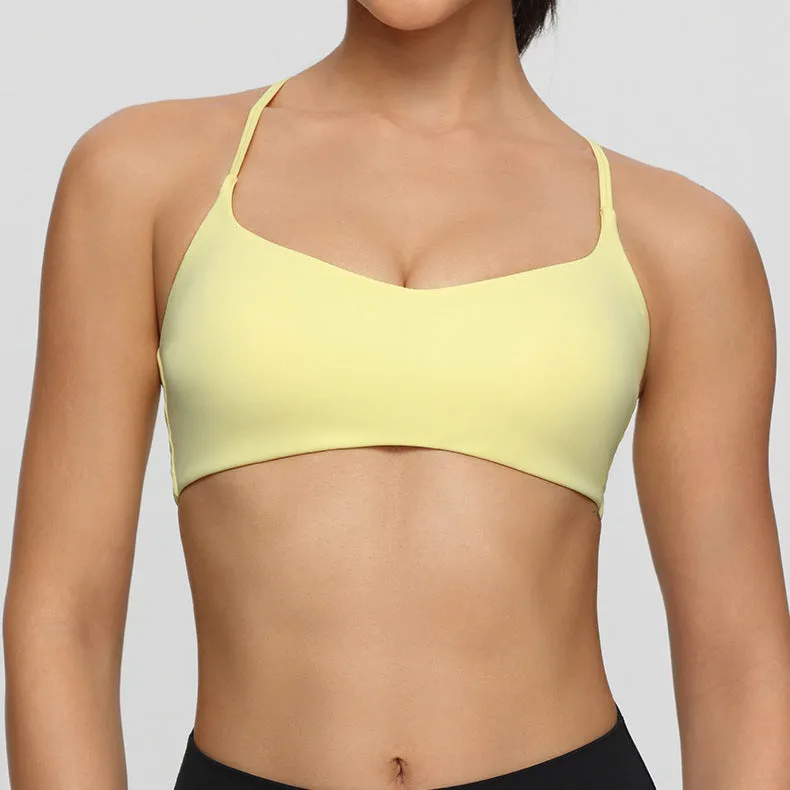 Twist Cross Back Sports Bra Adjustable Thin Straps Yoga Tops sold by CRAVE by Frederick Wilhelm product image thumbnail 3