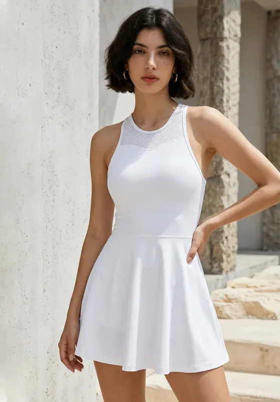 Racerback Tennis Dress with Shorts and Pockets made by CRAVE by Frederick Wilhelm