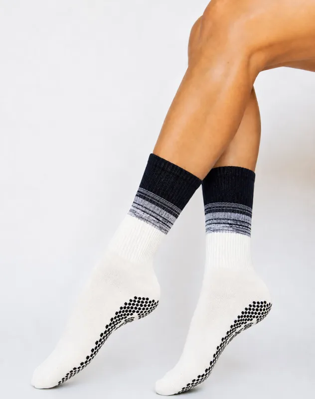 Pilates Yoga Crew Socks with Non Slip Grippers made by CRAVE by Frederick Wilhelm