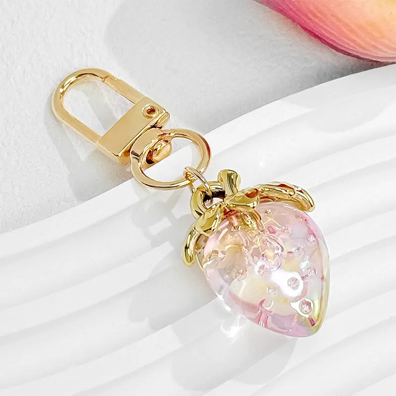 Strawberry Bag Keychain Kawaii Metal Fruit Purse Charms sold by CRAVE by Frederick Wilhelm product image thumbnail 3