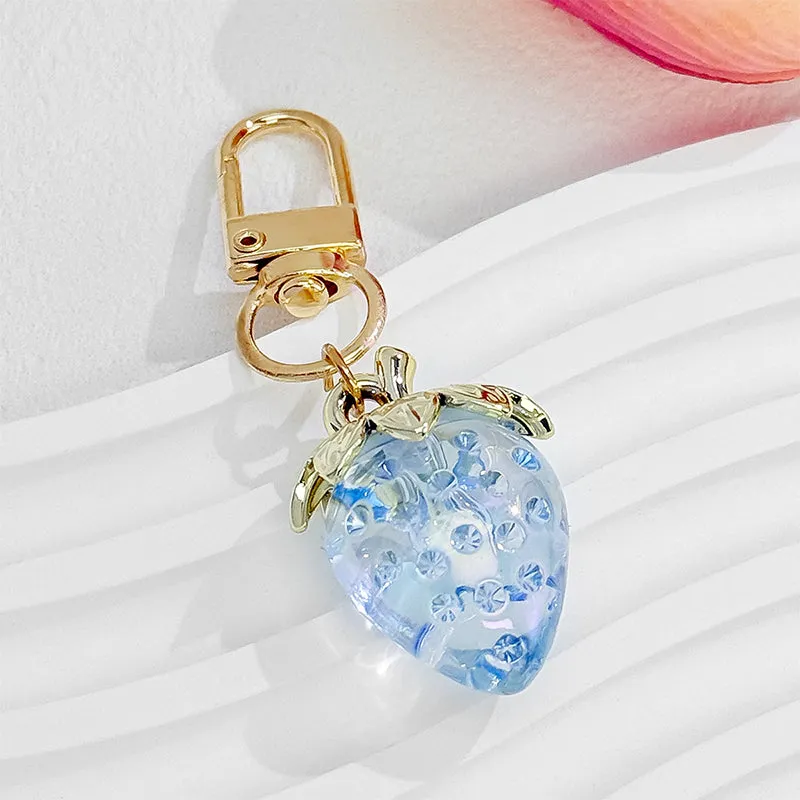 Strawberry Bag Keychain Kawaii Metal Fruit Purse Charms sold by CRAVE by Frederick Wilhelm product image thumbnail 4