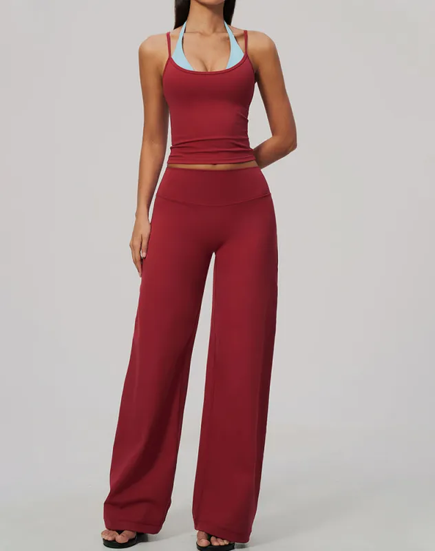 2 Piece Color Block Tank Top and Flare Pant Sets made by CRAVE by Frederick Wilhelm
