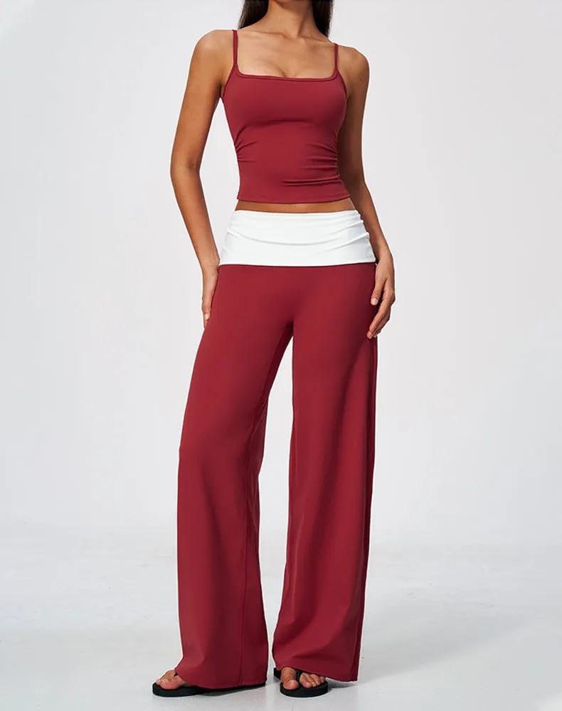 2 Piece Tank Top and Flare Pant Pilates Outfit Sets sold by CRAVE by Frederick Wilhelm product image thumbnail 4