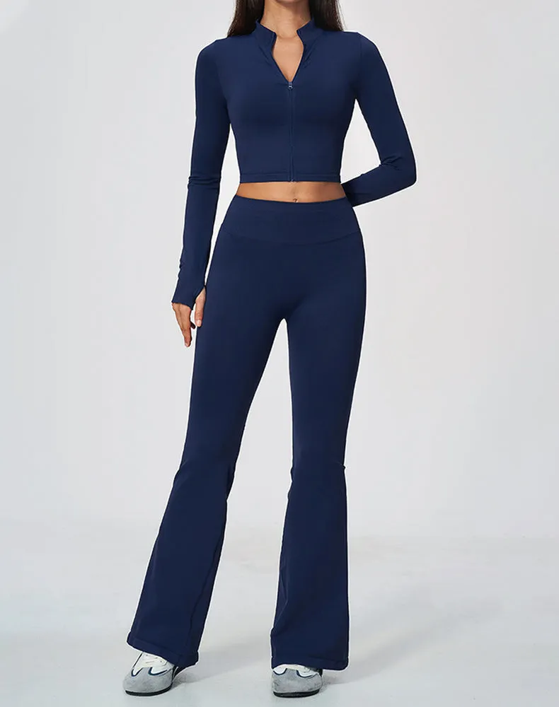 2-Piece Athletic Set Cropped Jacket and Flare Pants sold by CRAVE by Frederick Wilhelm