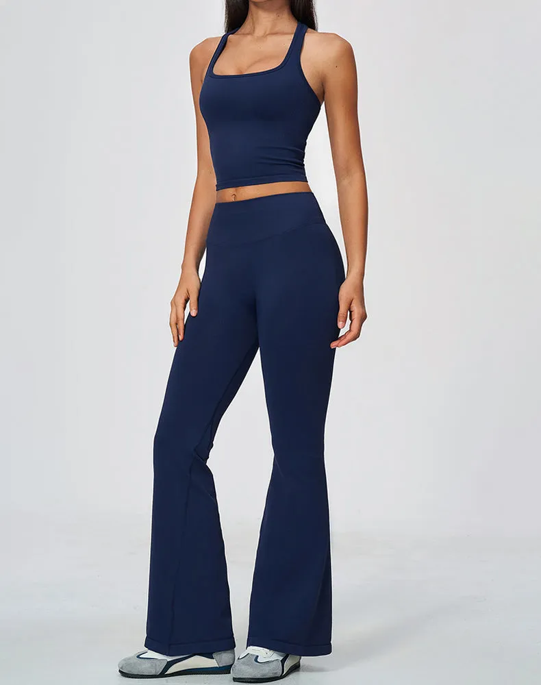 2-Piece Athletic Set Ribbed Tank Top and Flare Pants sold by CRAVE by Frederick Wilhelm product image thumbnail 5