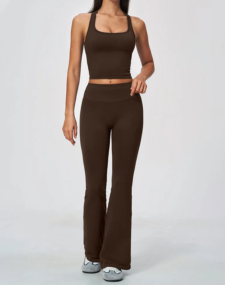 2-Piece Athletic Set Ribbed Tank Top and Flare Pants sold by CRAVE by Frederick Wilhelm