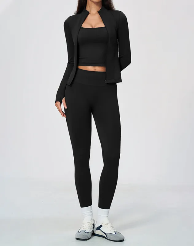 3-Piece Athletic Set with Tank Top, Jacket & Leggings made by CRAVE by Frederick Wilhelm