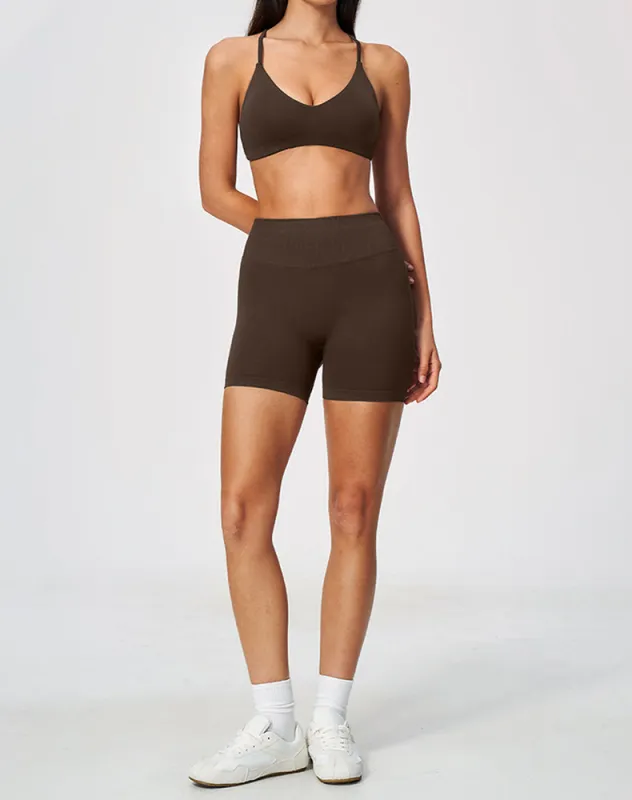 2-Piece Athletic Set Ribbed Sports Bra and Shorts made by CRAVE by Frederick Wilhelm