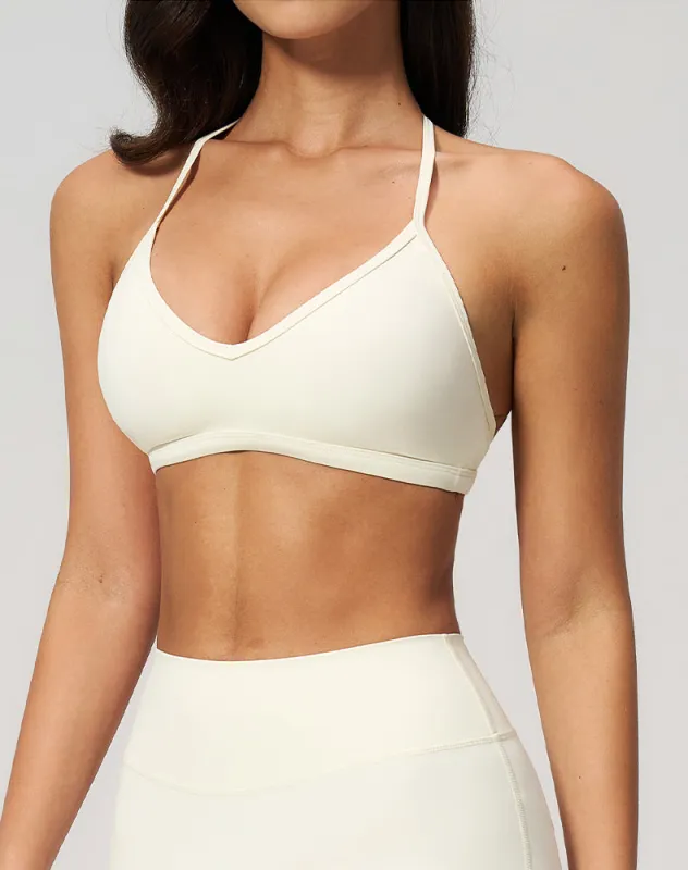 Removable Pads Open Back Halter Neck Sports Bra made by CRAVE by Frederick Wilhelm