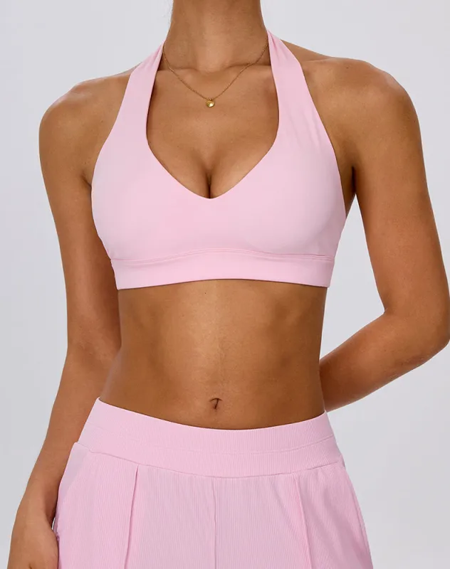Halter Longline Sports Bra with Padded made by CRAVE by Frederick Wilhelm