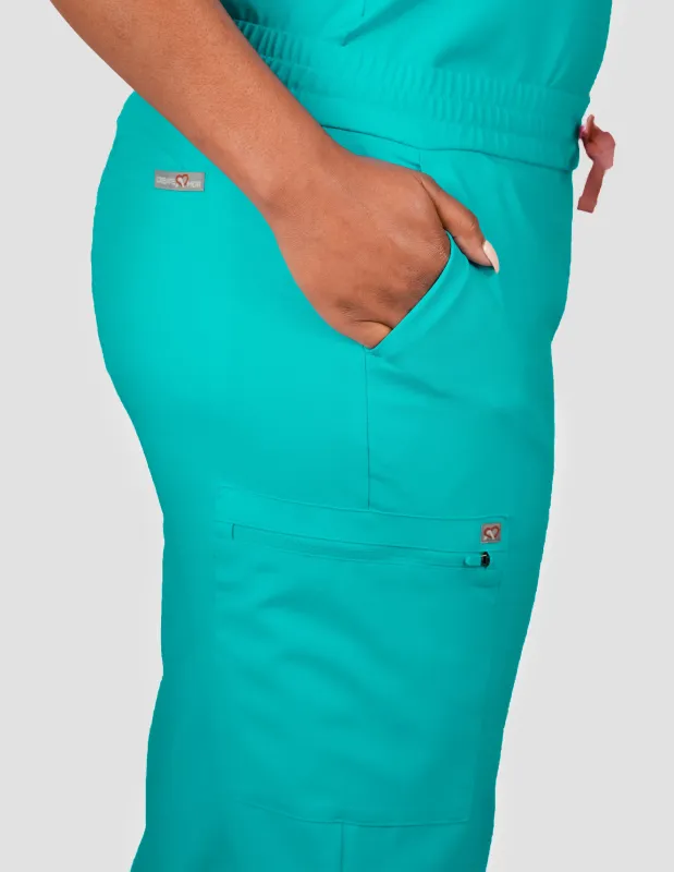 Clover Jogger Women's Teal Scrub Pants sold by Create Amor