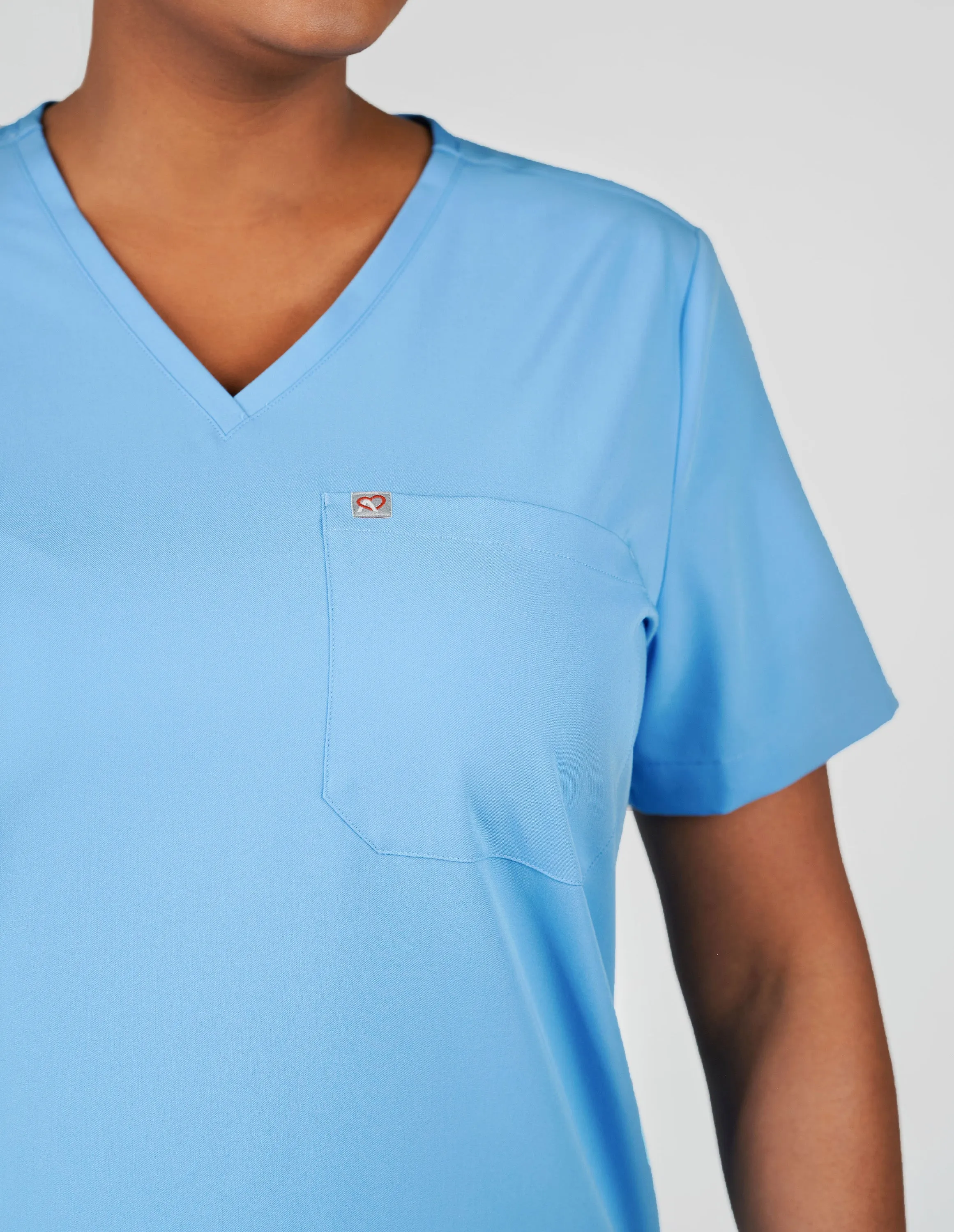 Rose One-Pocket Womens Ceil Blue Scrub Top sold by Create Amor product image thumbnail 2
