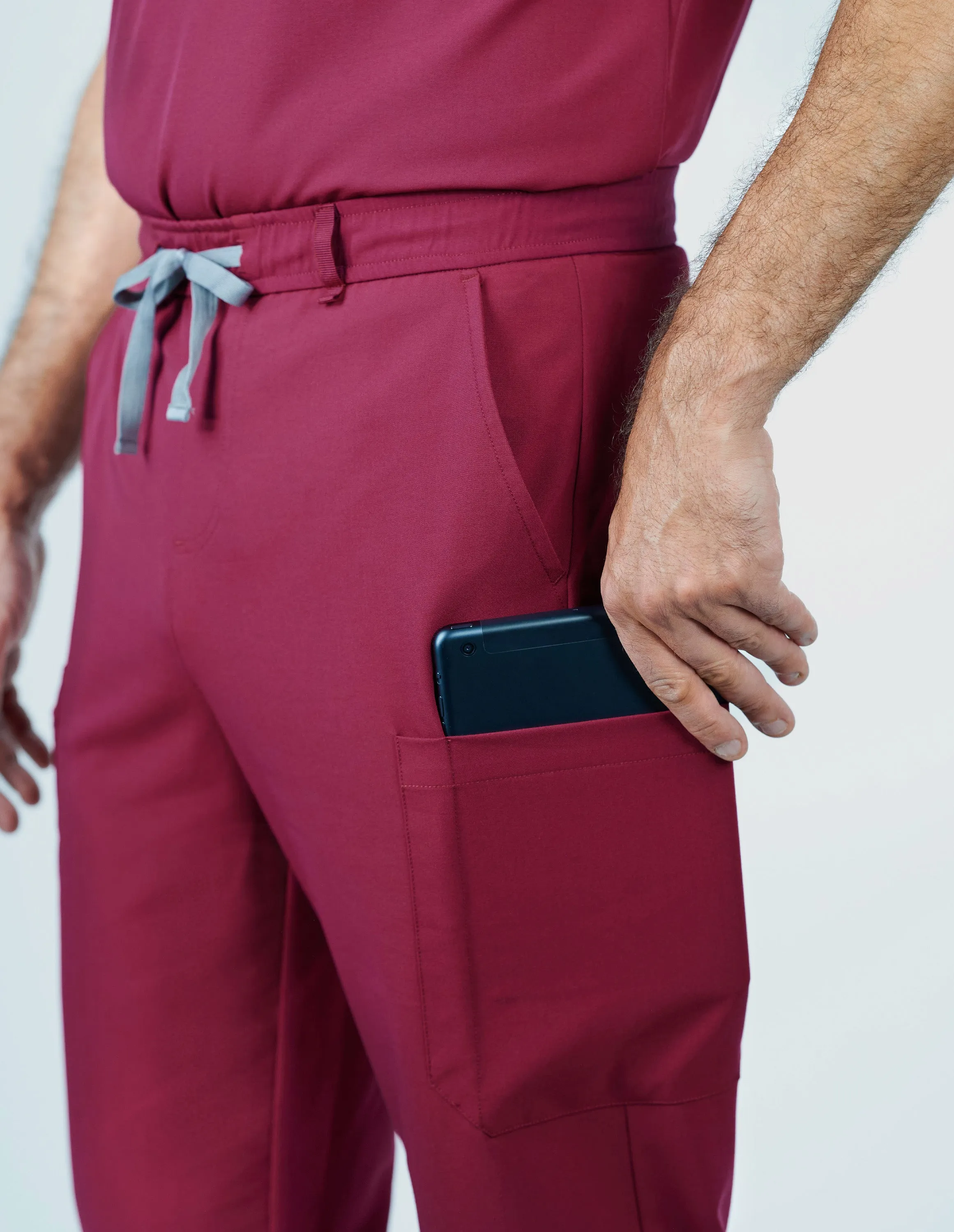 Prague Cargo Men's Maroon Scrub Pants sold by Create Amor product image thumbnail 4