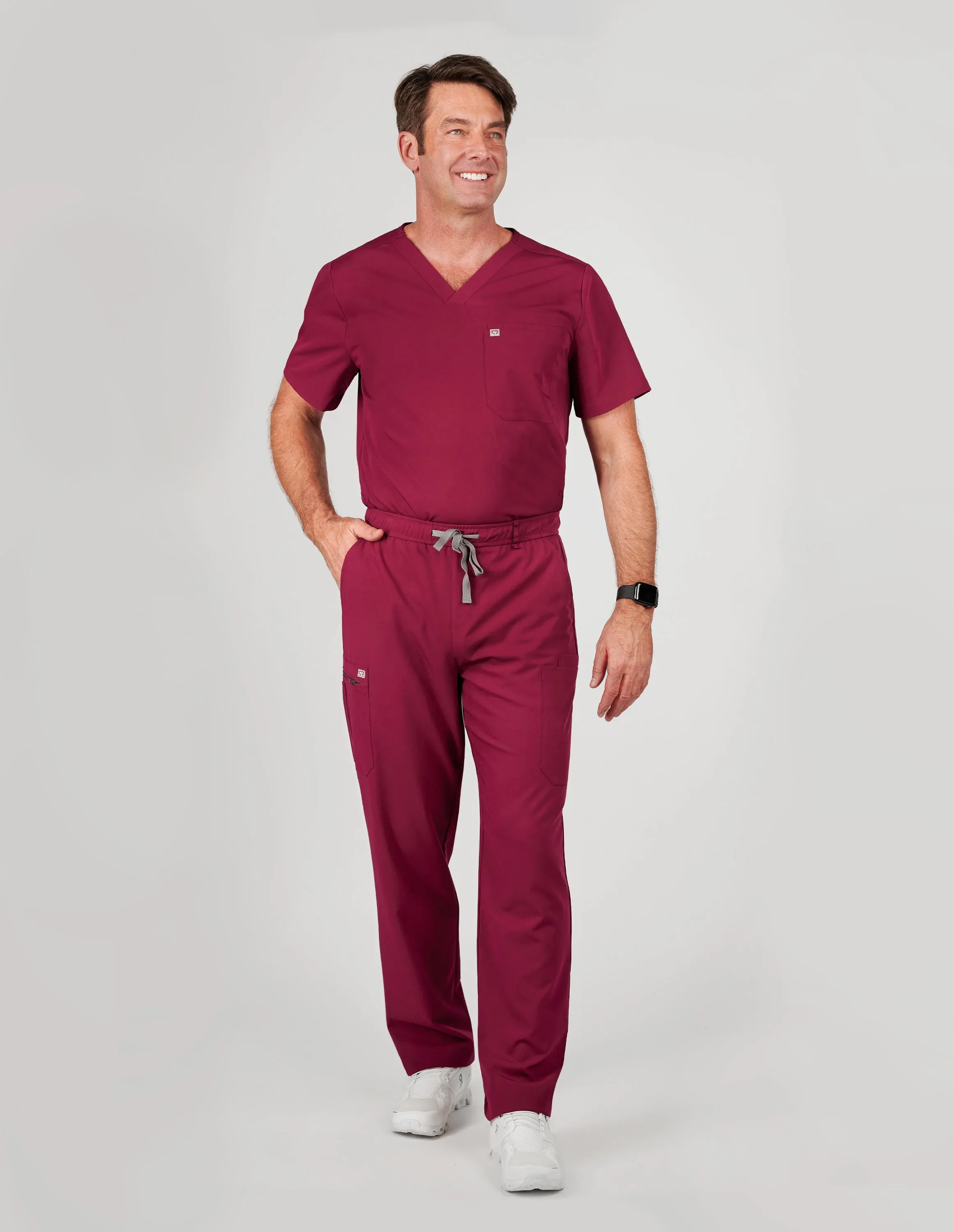 Prague Cargo Men's Maroon Scrub Pants sold by Create Amor product image thumbnail 2