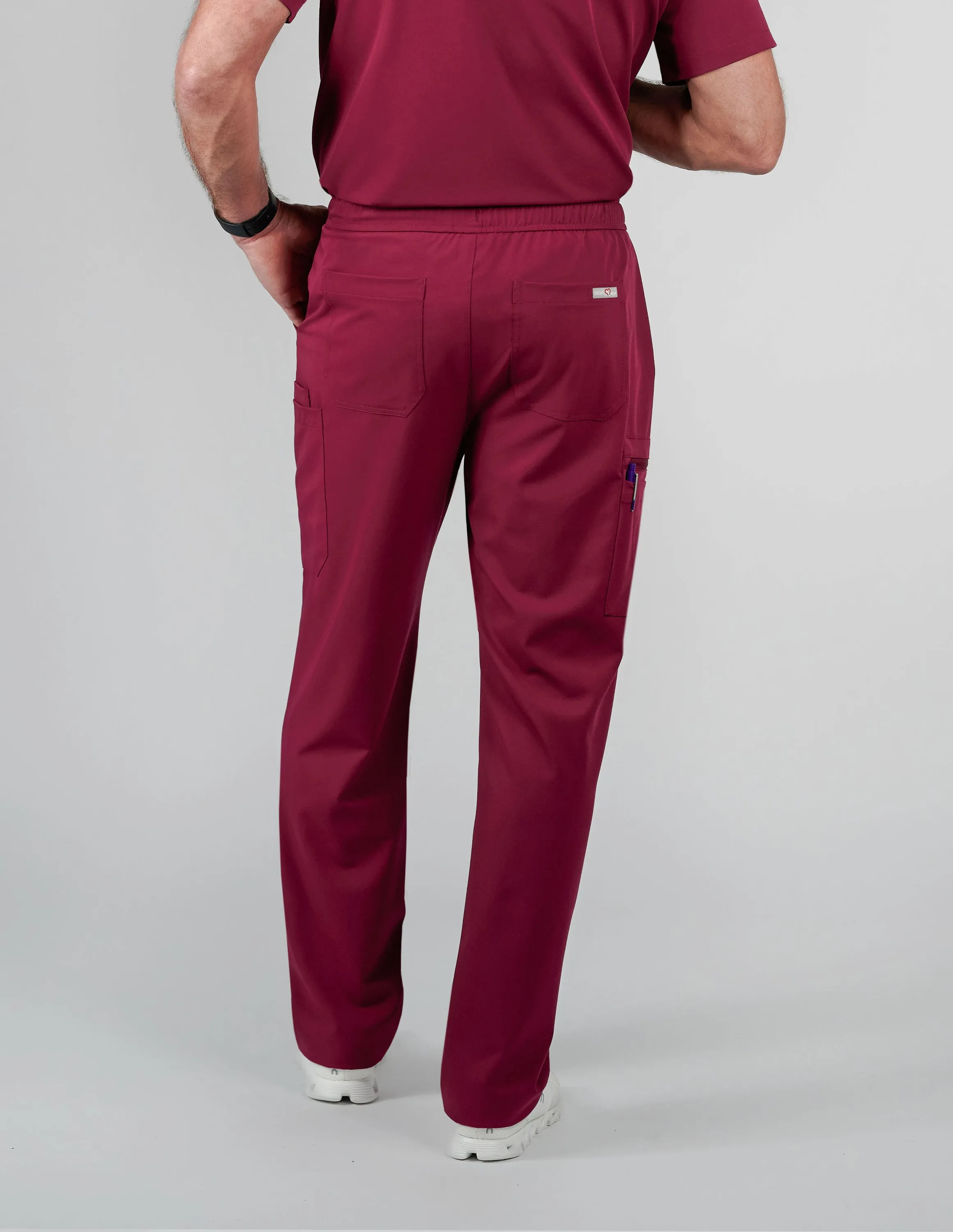 Prague Cargo Men's Maroon Scrub Pants sold by Create Amor product image thumbnail 5