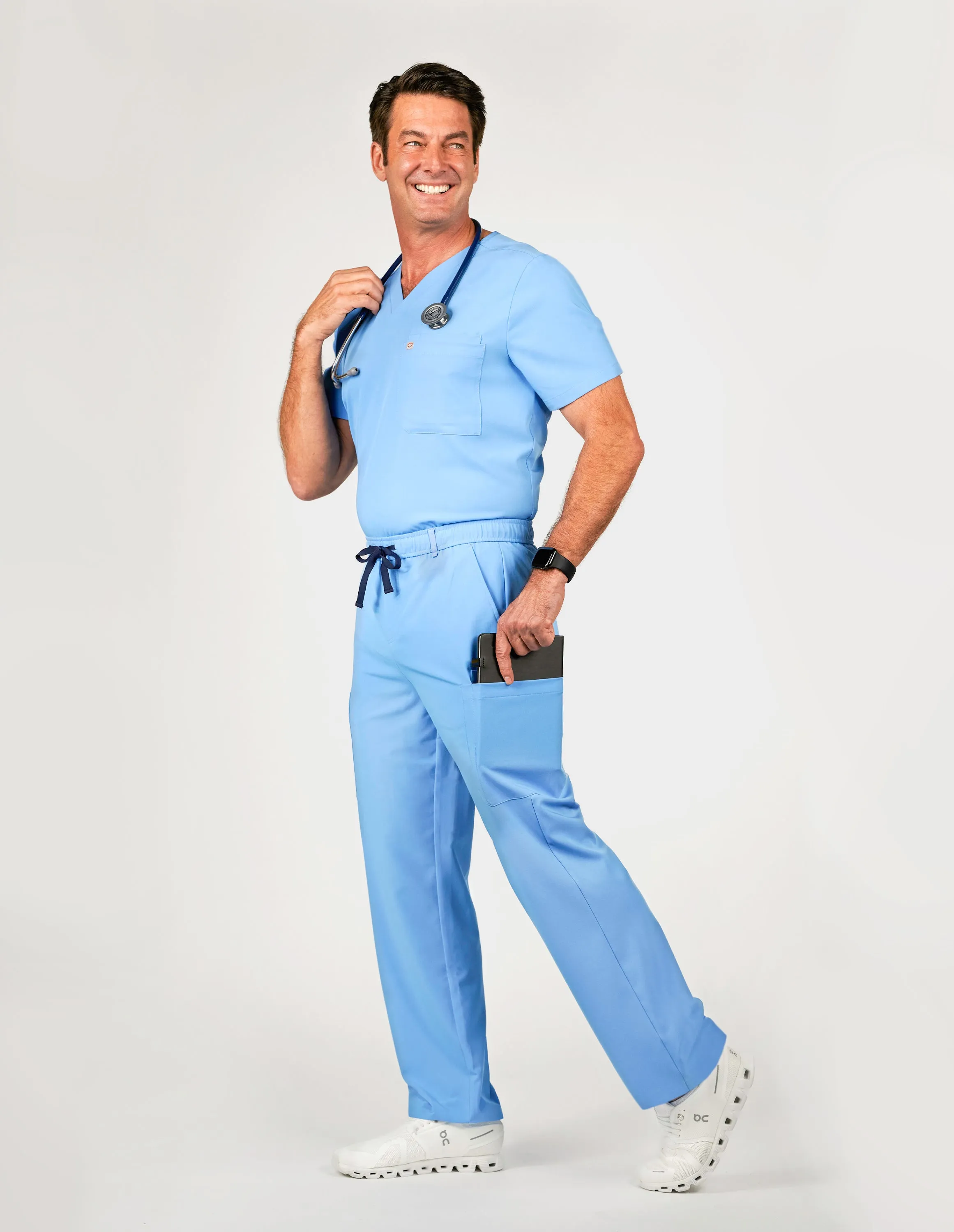 Prague Cargo Men's Ceil Blue Scrub Pants sold by Create Amor product image thumbnail 2