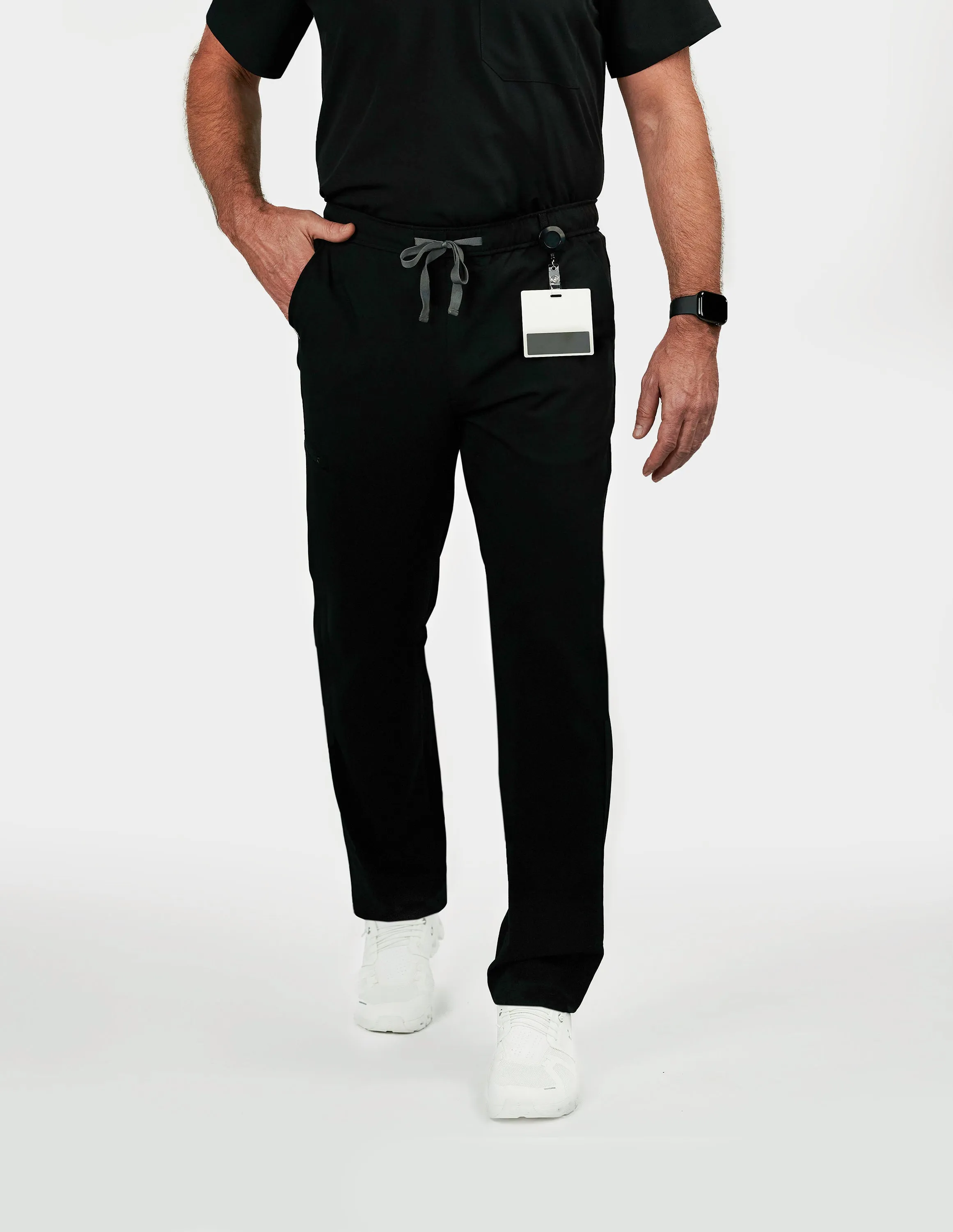 Prague Cargo Men's Black Scrub Pants sold by Create Amor