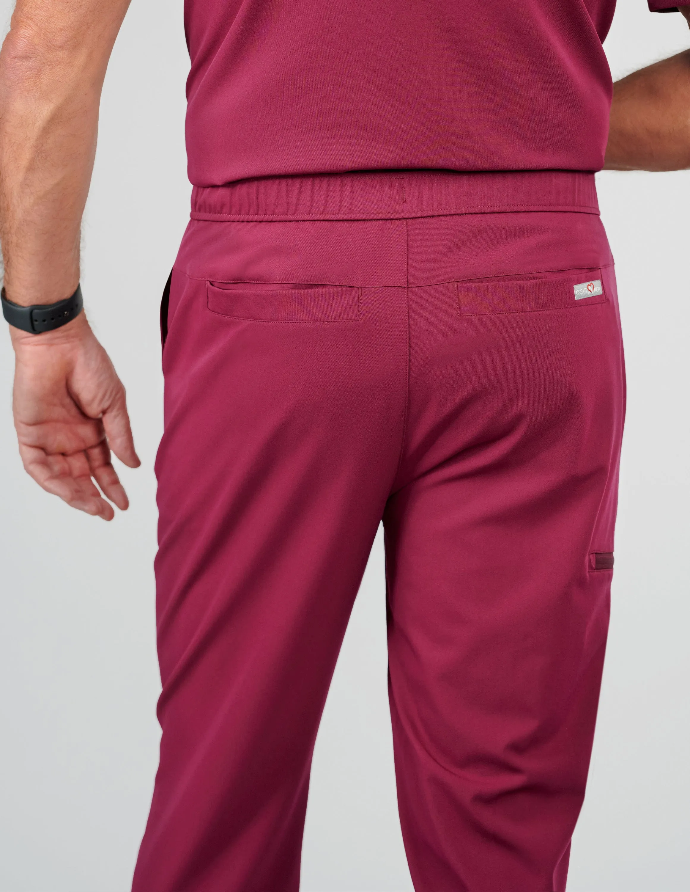 Kyoto Jogger Men's Maroon Scrub Pants sold by Create Amor product image thumbnail 4